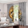 Tiger Painting Print Dimout Grommet Curtains