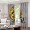 Tiger Painting Print Blackout Grommet Curtains