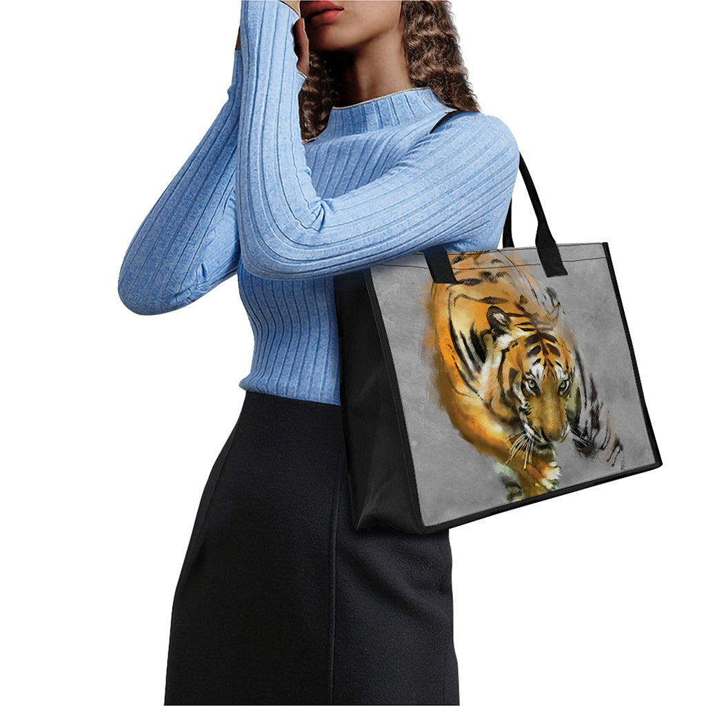 Tiger Painting Print Canvas Tote Bag