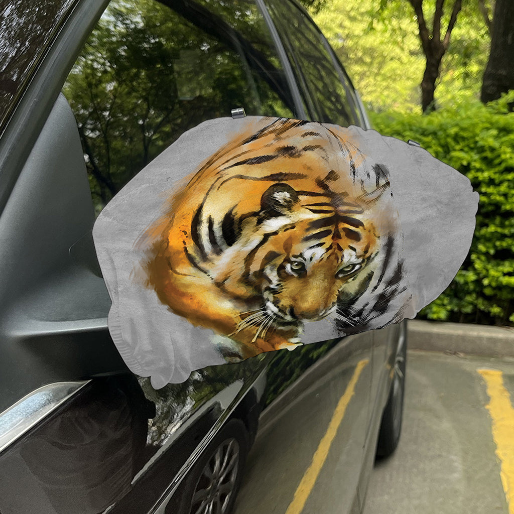 Tiger Painting Print Car Side Mirror Covers