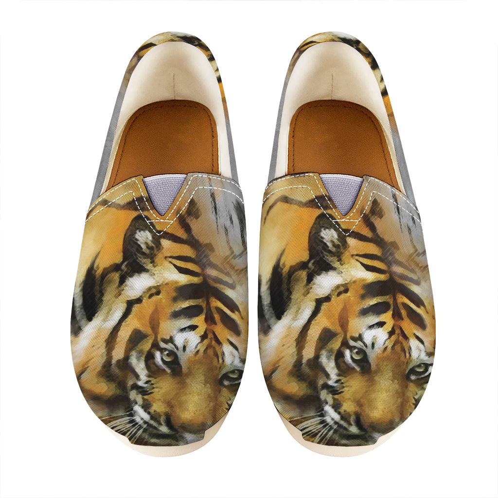 Tiger Painting Print Casual Shoes