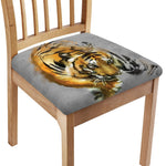 Tiger Painting Print Chair Cushion Cover