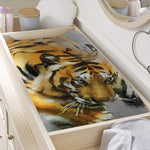 Tiger Painting Print Changing Pad Cover