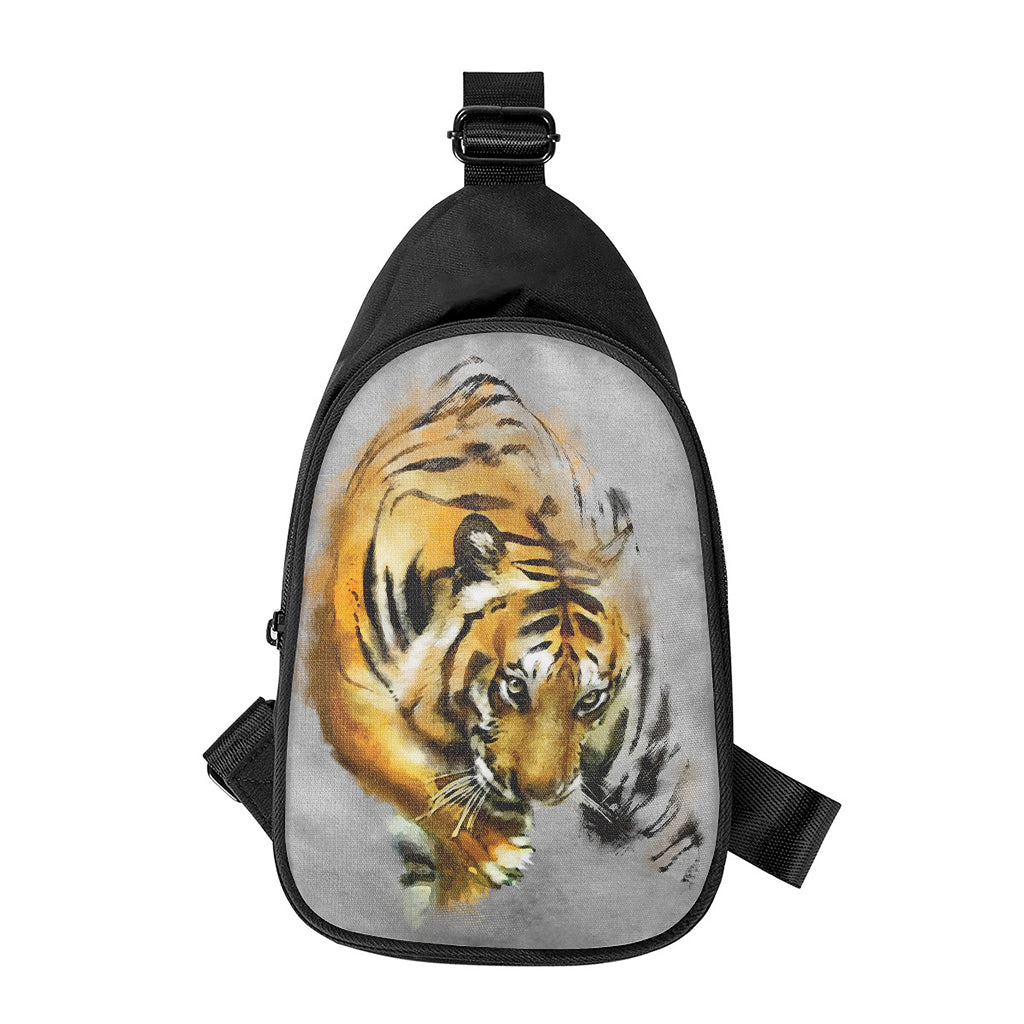 Tiger Painting Print Chest Bag
