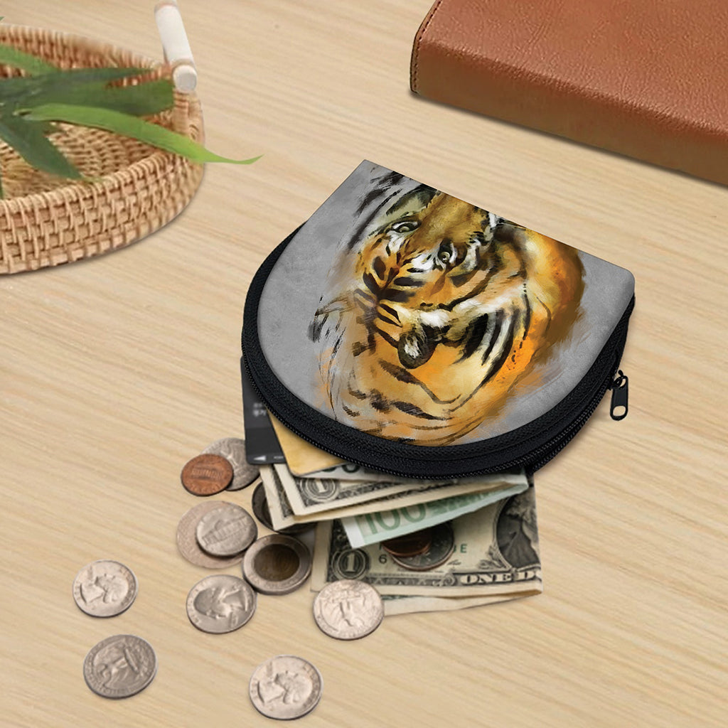Tiger Painting Print Coin Purse