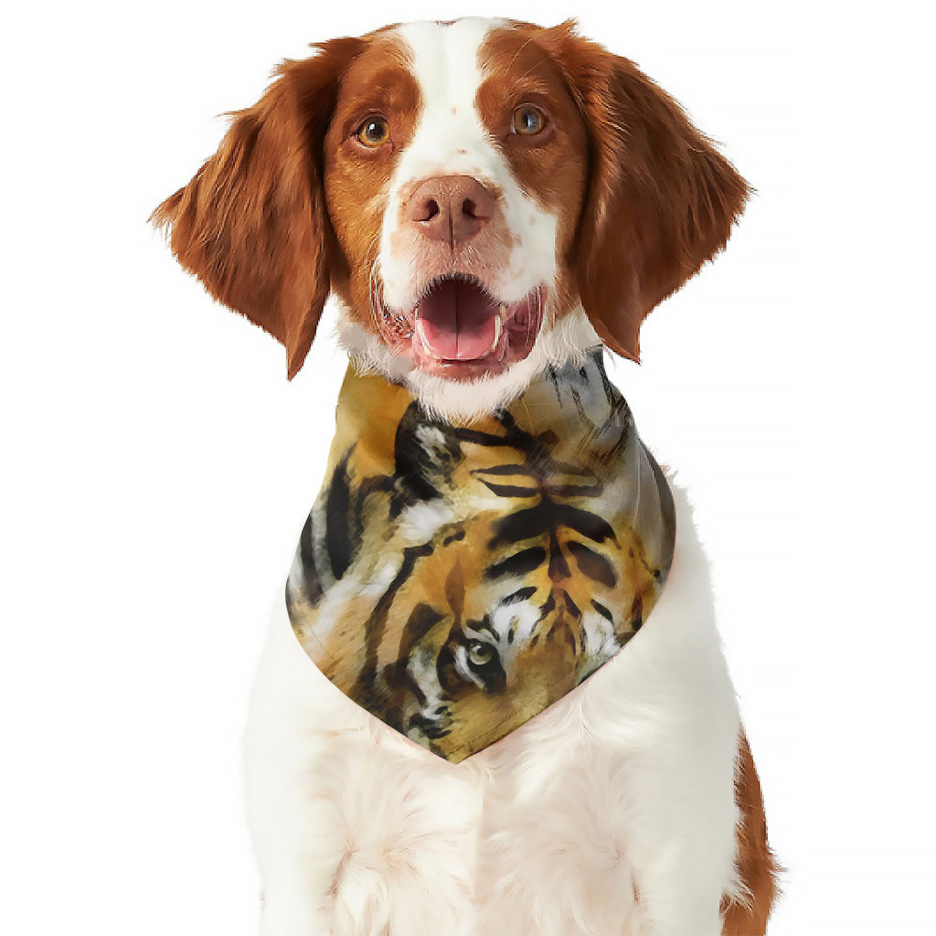 Tiger Painting Print Dog Bandana