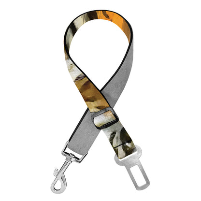 Tiger Painting Print Dog Seat Belt