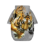 Tiger Painting Print Dog Zip Up Hoodie