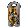 Tiger Painting Print Double Neoprene Wine Tote