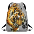 Tiger Painting Print Drawstring Backpack