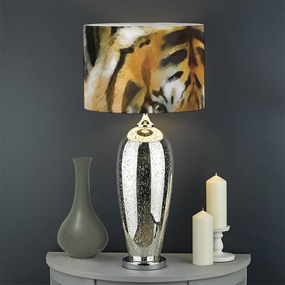 Tiger Painting Print Drum Lamp Shade