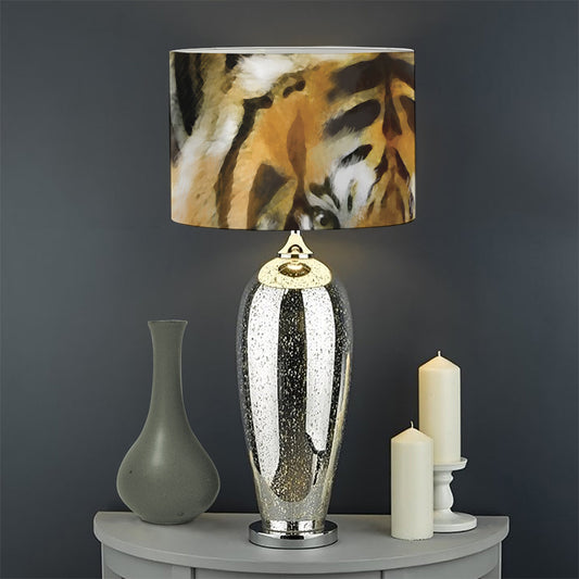 Tiger Painting Print Drum Lamp Shade