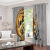 Tiger Painting Print Extra Wide Grommet Curtains