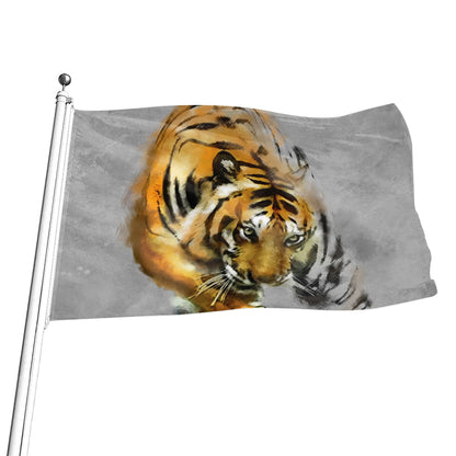 Tiger Painting Print Flag