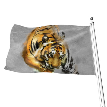 Tiger Painting Print Flag