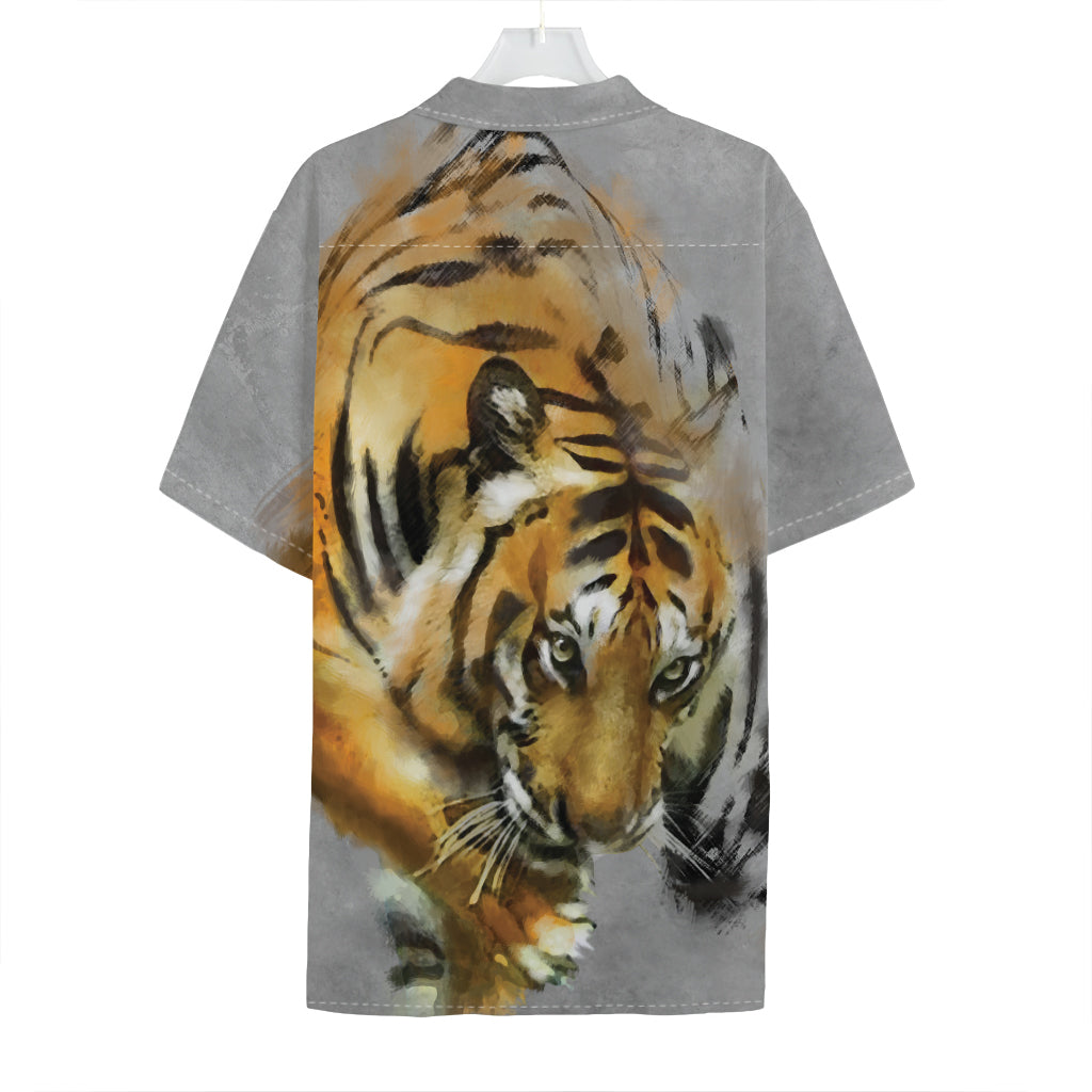 Tiger Painting Print Hawaiian Shirt