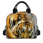 Tiger Painting Print Insulated Lunch Bag