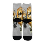 Tiger Painting Print Long Socks