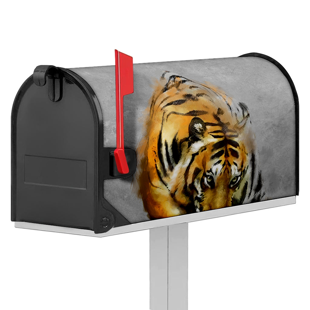 Tiger Painting Print Mailbox Cover