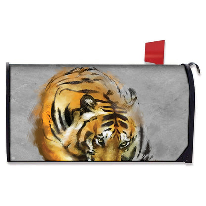Tiger Painting Print Mailbox Cover