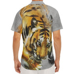 Tiger Painting Print Men's Deep V-Neck Shirt