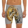 Tiger Painting Print Men's Long Boxer Briefs