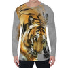 Tiger Painting Print Men's Long Sleeve T-Shirt