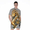 Tiger Painting Print Men's Romper