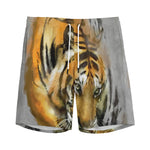 Tiger Painting Print Men's Sports Shorts