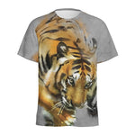 Tiger Painting Print Men's Sports T-Shirt