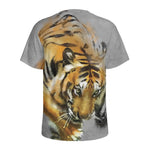 Tiger Painting Print Men's Sports T-Shirt