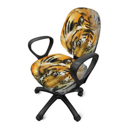 Tiger Painting Print Office Chair Cover