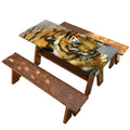 Tiger Painting Print Picnic Table Cover