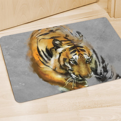 Tiger Painting Print Polyester Doormat