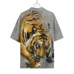 Tiger Painting Print Rayon Hawaiian Shirt