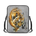 Tiger Painting Print Rectangular Crossbody Bag