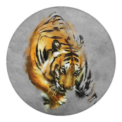 Tiger Painting Print Round Blanket