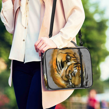 Tiger Painting Print Shoulder Strap Bible Bag