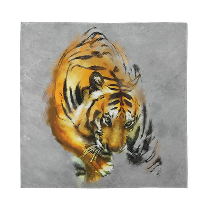 Tiger Painting Print Silk Bandana