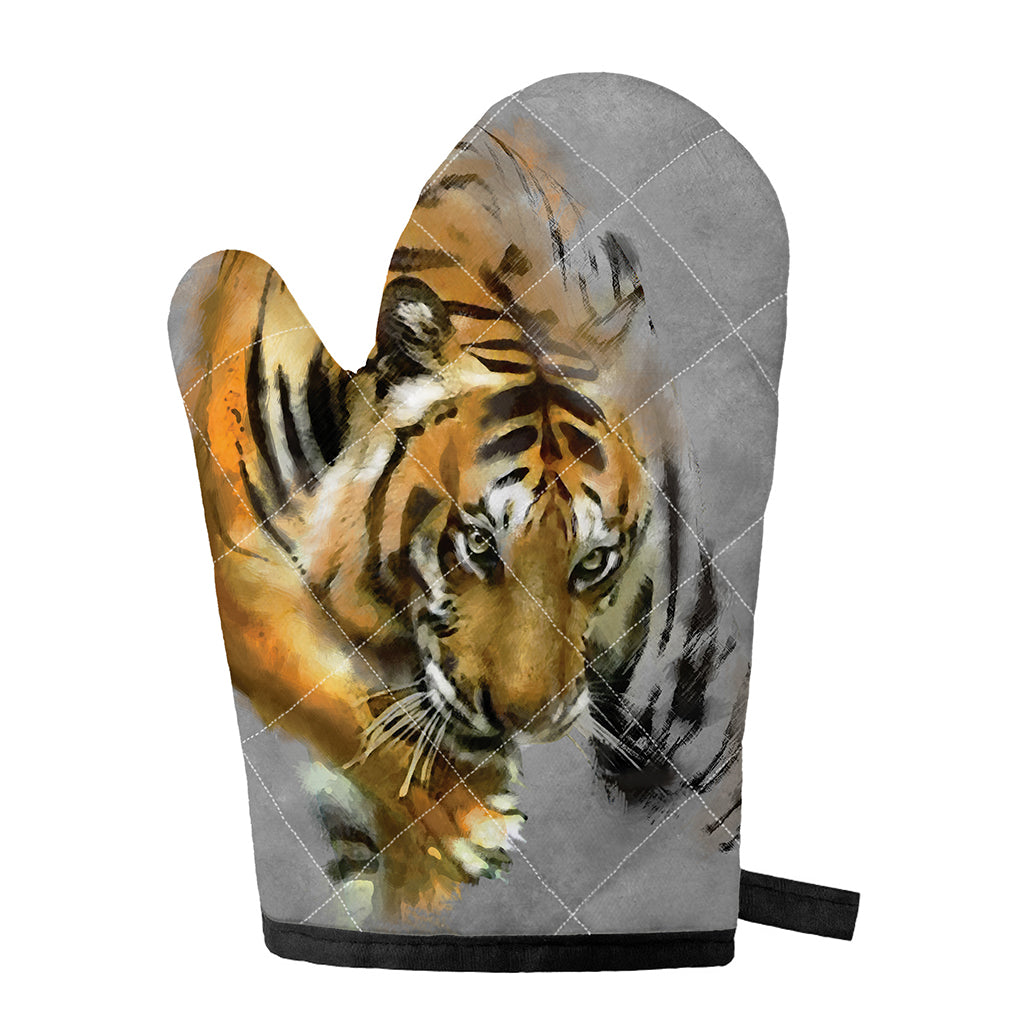 Tiger Painting Print Single Oven Mitt
