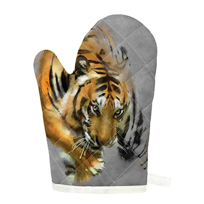 Tiger Painting Print Single Oven Mitt