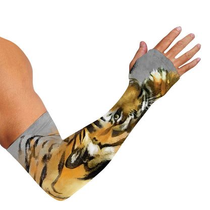 Tiger Painting Print Sun Protection Arm Sleeves