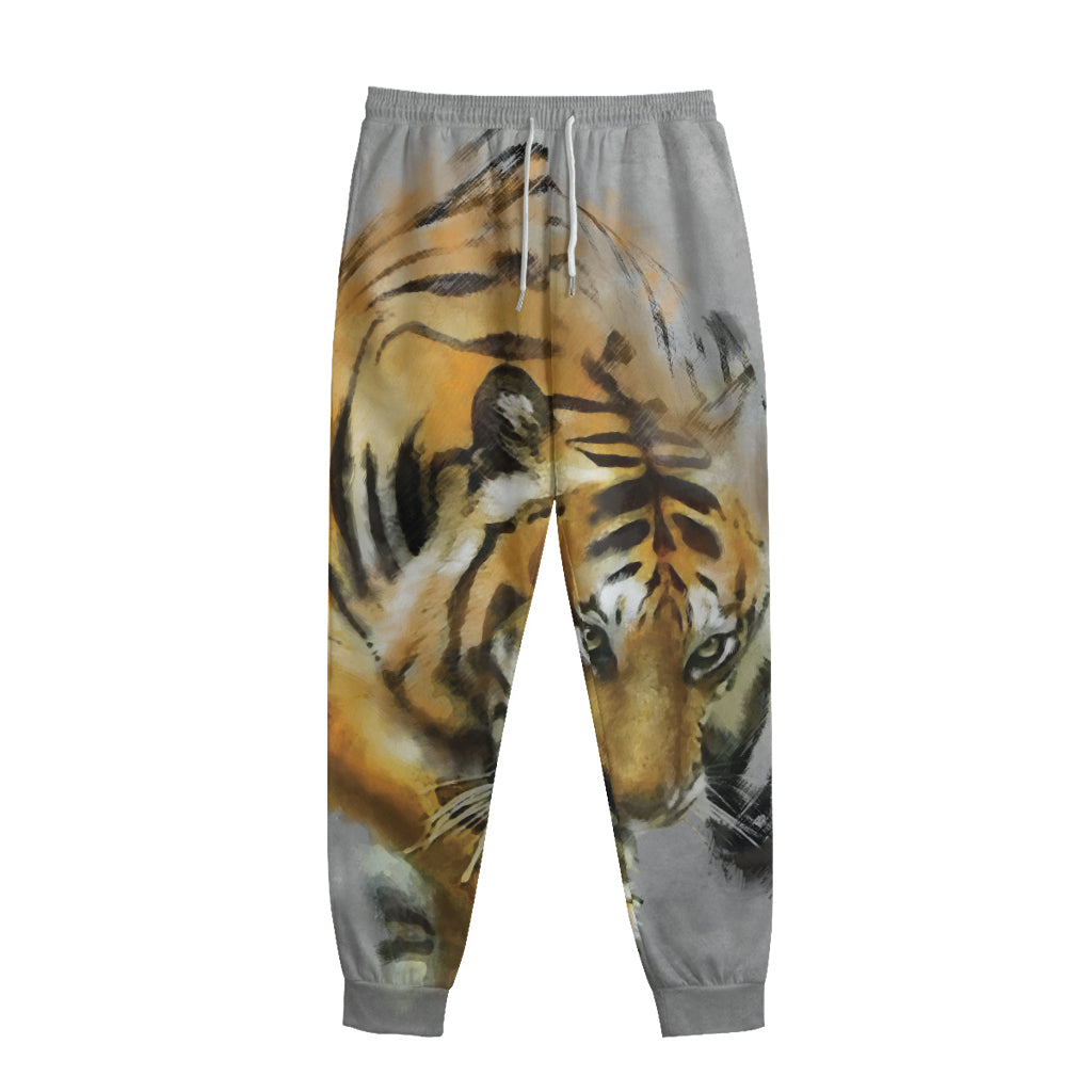 Tiger Painting Print Sweatpants