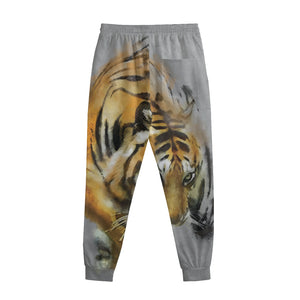 Tiger Painting Print Sweatpants