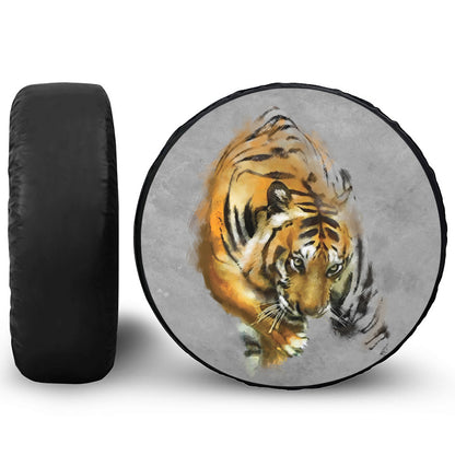 Tiger Painting Print Tire Cover