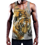 Tiger Painting Print Training Tank Top