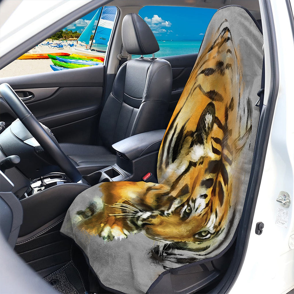Tiger Painting Print Waterproof Car Seat Cover