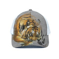 Tiger Painting Print White Mesh Trucker Hat