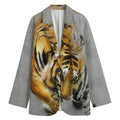 Tiger Painting Print Women's Blazer