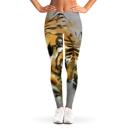 Tiger Painting Print Women's Leggings